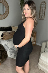 Black Ribbed Cardigan 2 Piece Maternity Set