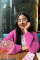 Fuchsia Oversized Bubble Sleeve Cardigan