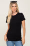 Black Basic Crew Neck Tee
