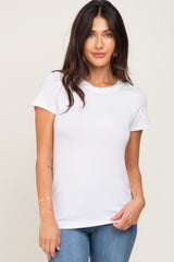 White Basic Crew Neck Tee