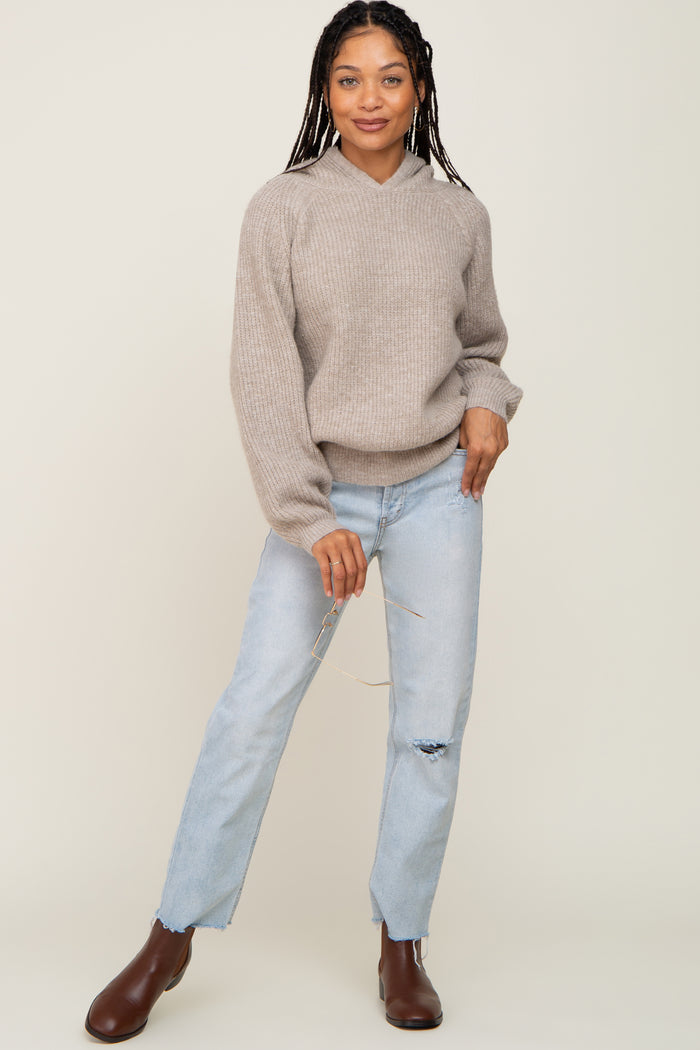 Beige Hooded Sweater