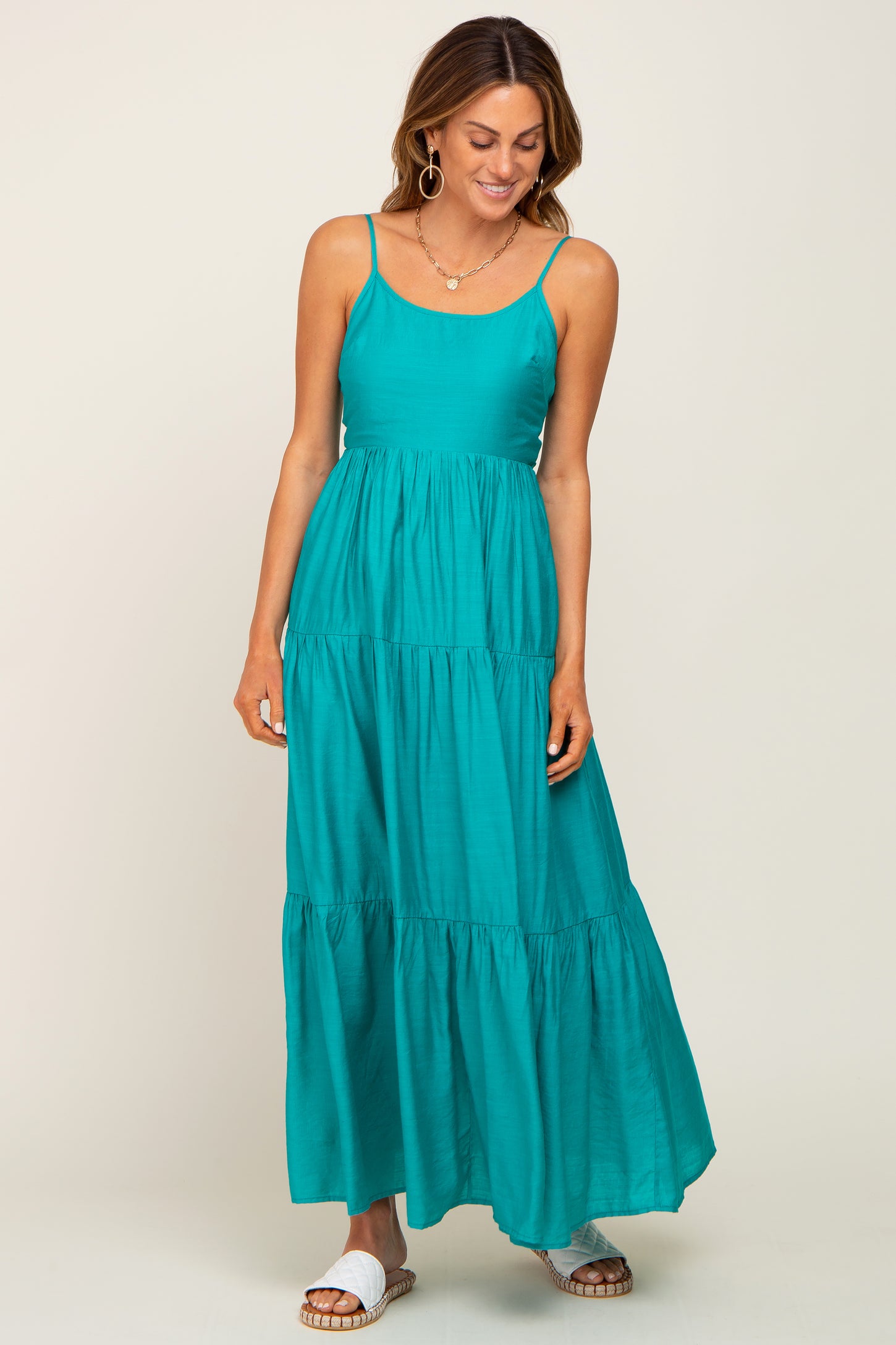 Green Tiered Maxi Dress Green Tiered Maxi Dress