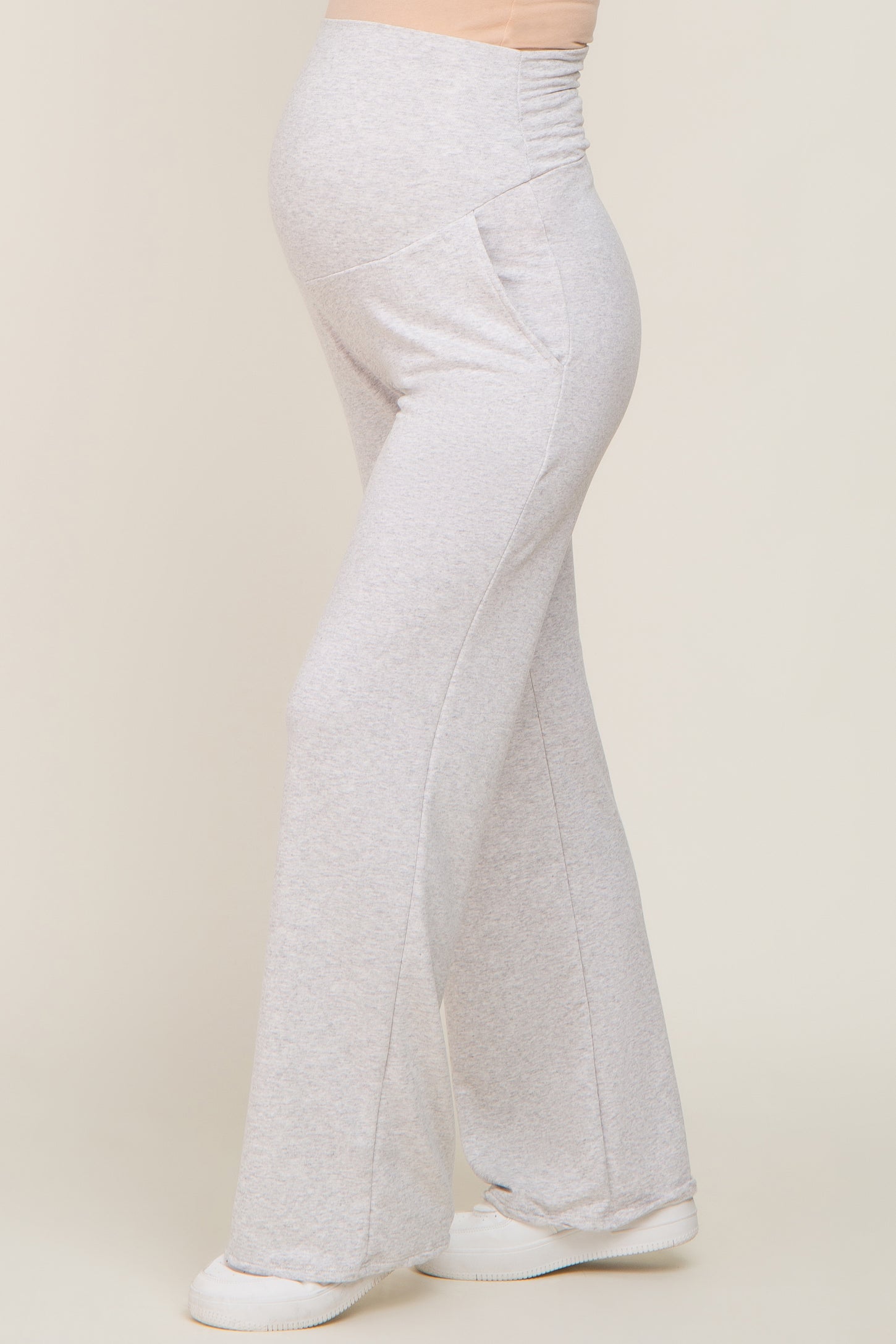 Light Heather Grey Maternity Yoga Pants Light Heather Grey Maternity Yoga Pants