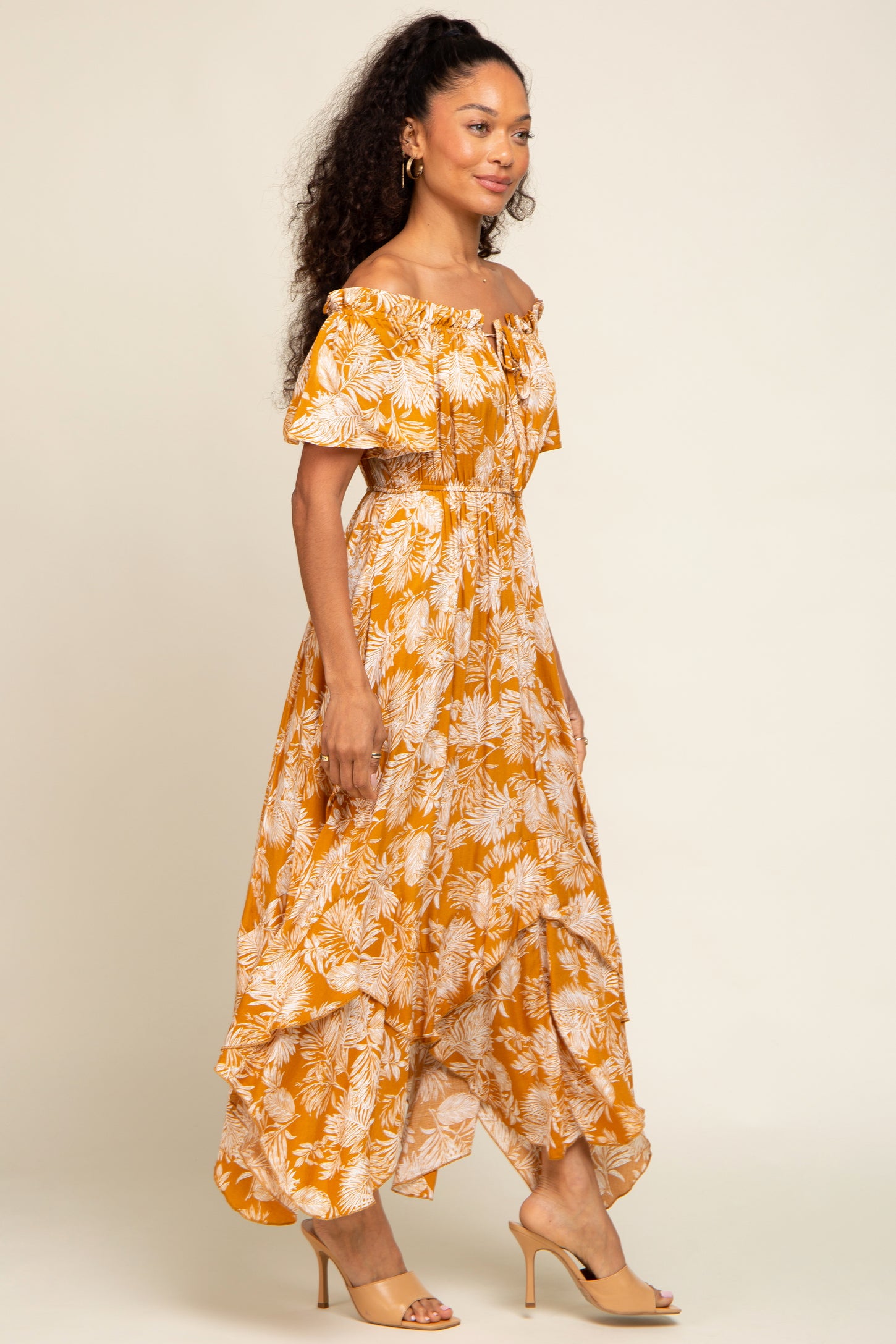 off the shoulder handkerchief dress XSCAPE Off the Shoulder Handkerchief Hem Cocktail Dress