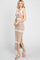 Taupe Striped Ribbed Sleeveless Knit Dress