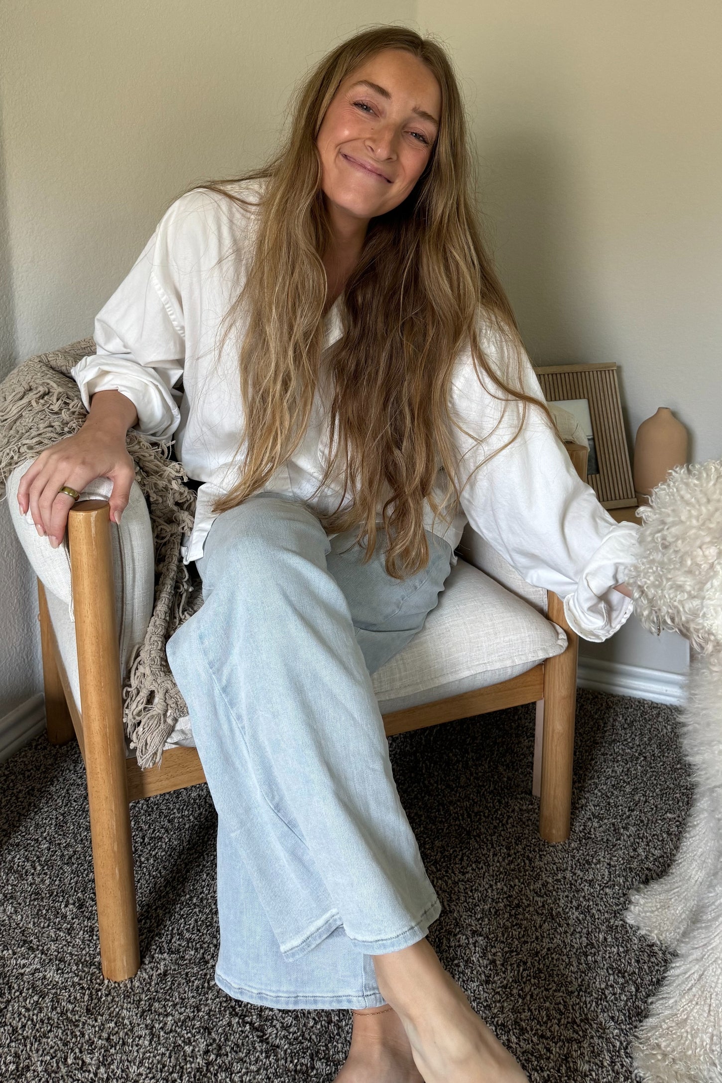 Light Blue Basic Maternity Wide Leg Jeans