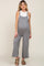 Heather Grey Sleeveless Pocketed Wide Leg Maternity Jumpsuit