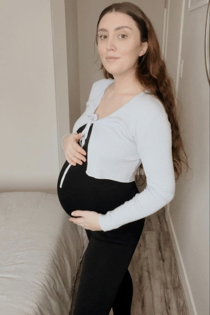 Black Sleeveless Maternity One Piece