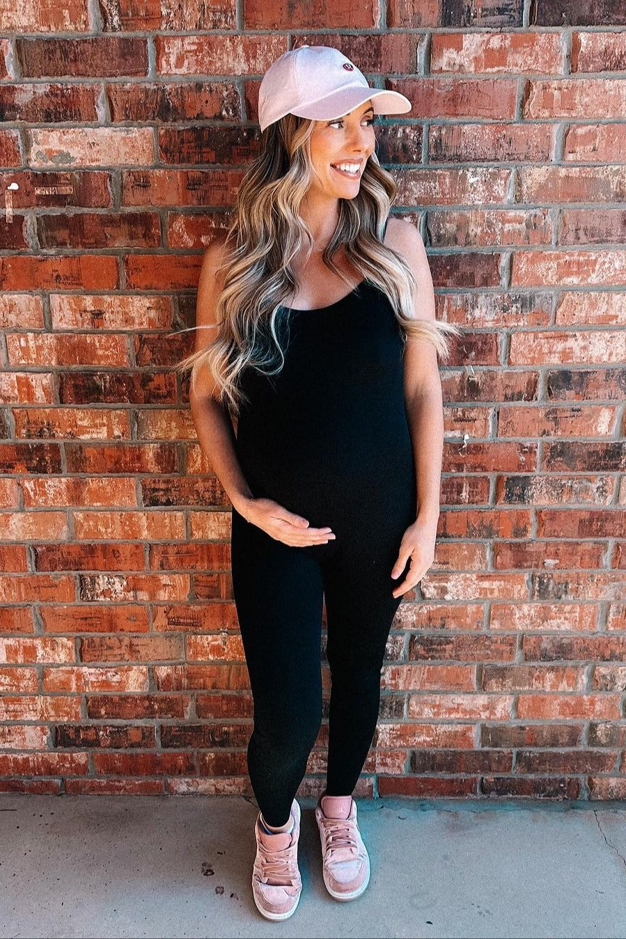 Black Sleeveless Maternity One Piece