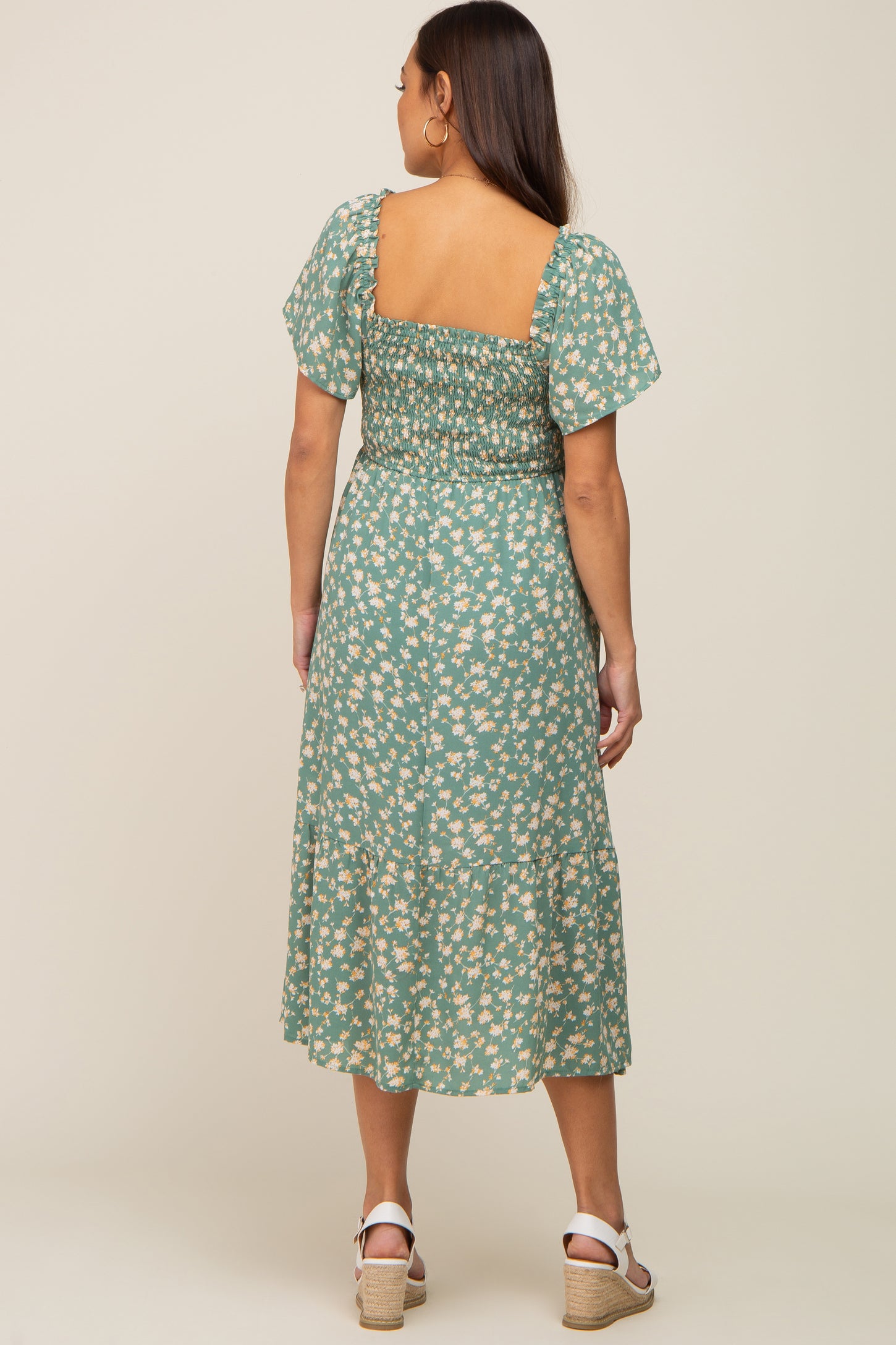 olive green and pink dress Georgia Rose Maxi Dress - Pink and Green, Medium | Hazel and Olive