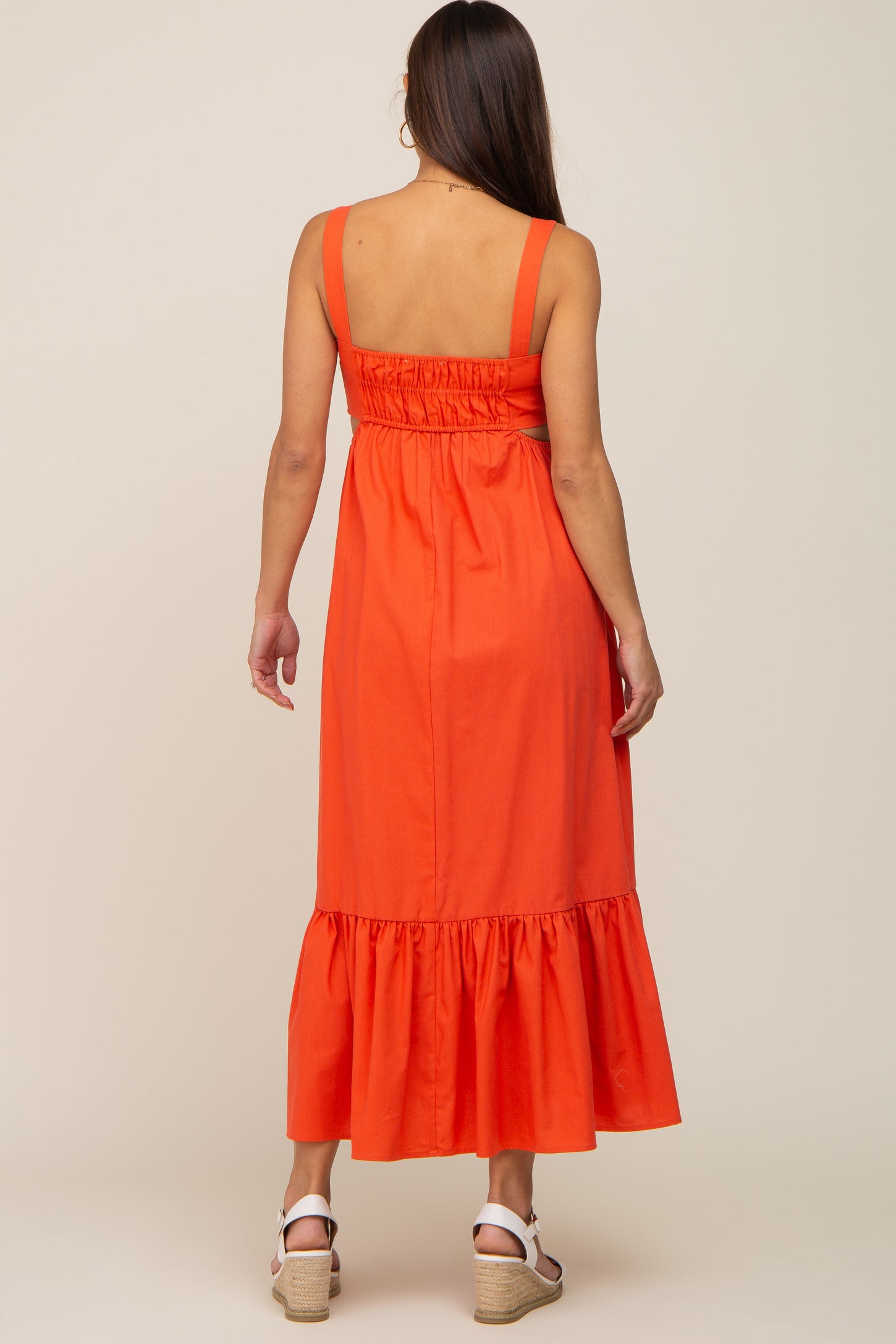 maxi burnt orange maternity dress Orange Sleeveless Cutout Ruffle Hem Maternity Maxi Dress PinkBlush maxi burnt orange maternity dress Orange Sleeveless Cutout Ruffle Hem Maternity Maxi Dress PinkBlush