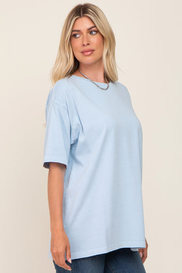 Light Blue Basic Oversized T-Shirt