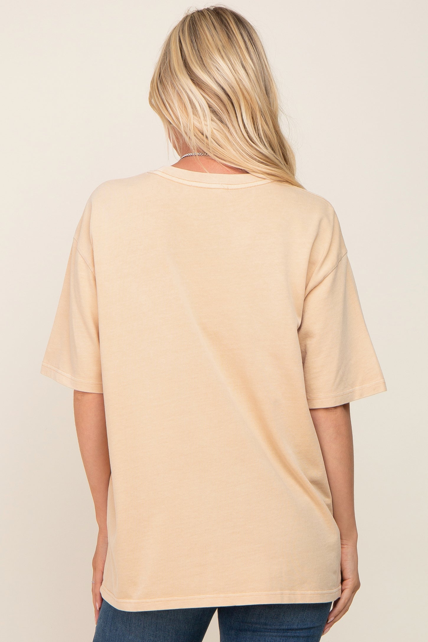 Yellow Basic Oversized T-Shirt