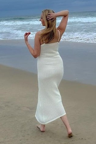 White Open Knit Crochet Midi Dress PinkBlush White Open Knit Crochet Midi Dress PinkBlush