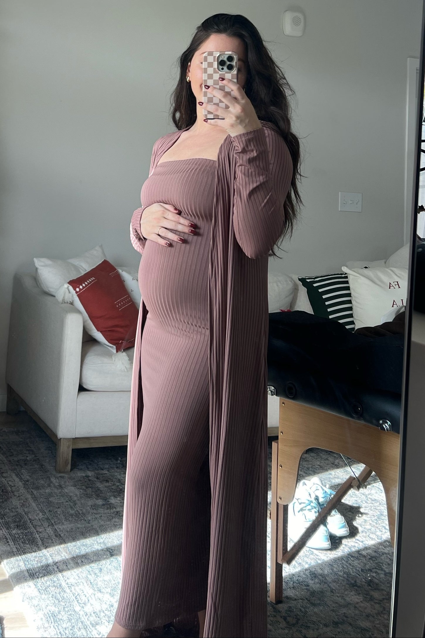 Bodycon Dress Maternity Dress And Cardigan Set The Bodycon Dress Duster Set (Baby Blue) Bump City Bodycon Dress Maternity Dress And Cardigan Set The Bodycon Dress Duster Set (Baby Blue) Bump City