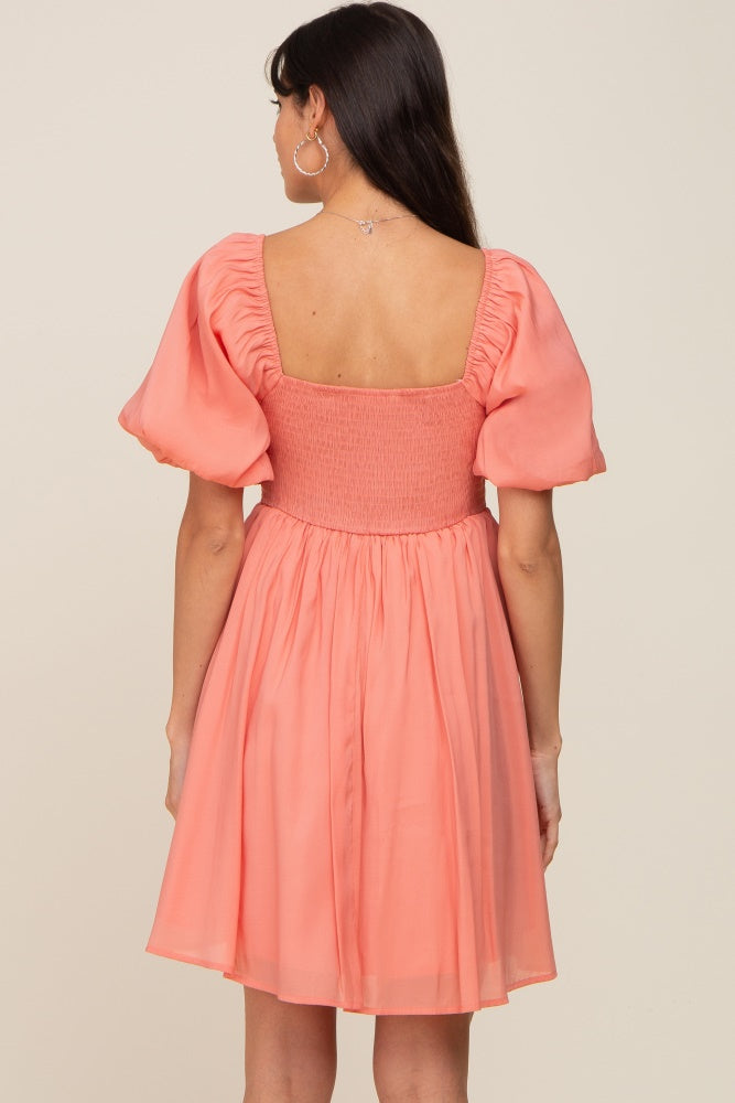 salmon cocktail dress Elisha Wadhwani