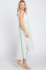 Mint Floral Ruffle Cover-Up