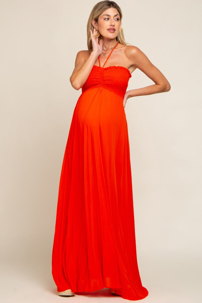 pink flowy bridesmaid dresses Sweet Pleated One Shoulder Chiffon Bridesmaid Dress main image 0