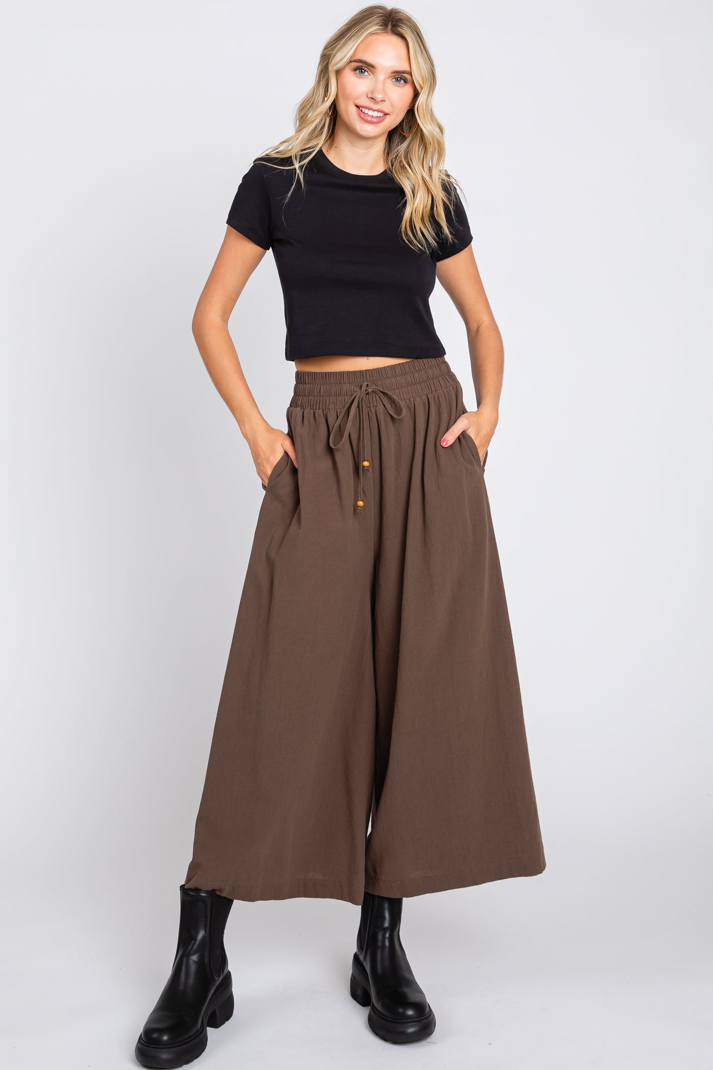 brown maternity dress pants Anna Maternity Work Pants in Saddle Brown Stretch Canvas