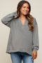 Olive Mineral Washed Terry Knit Top