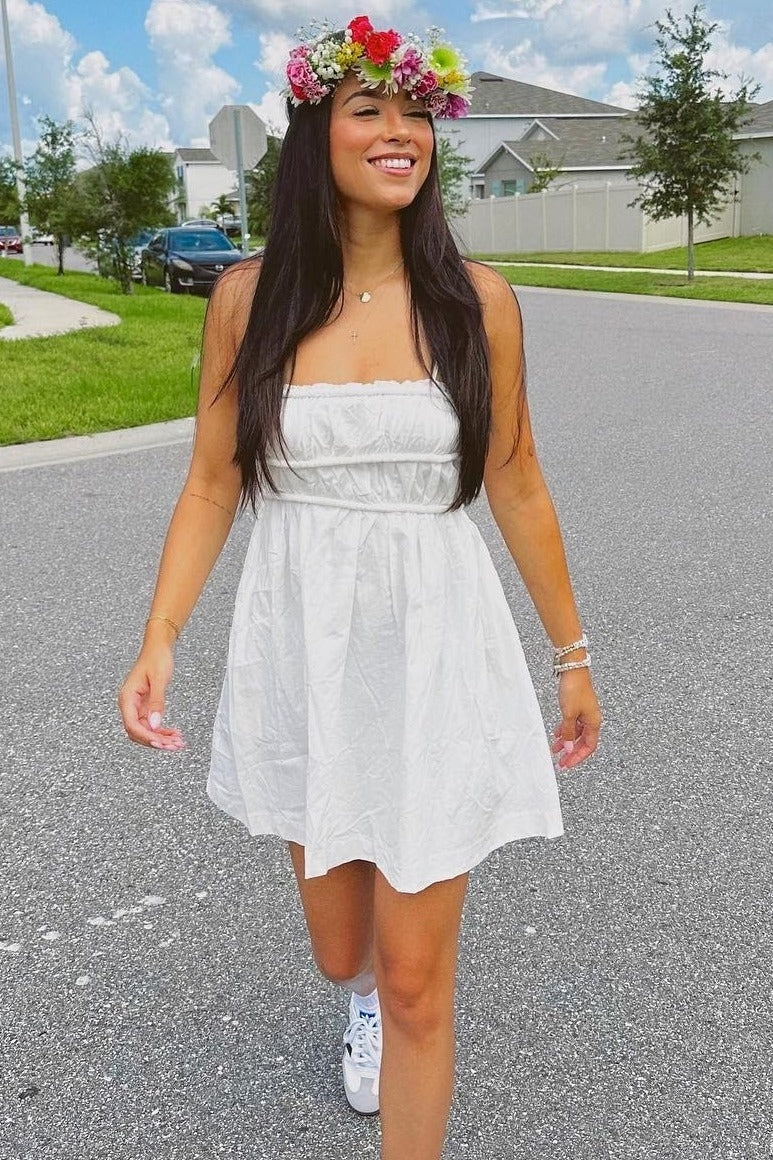 White Babydoll Mini Dress