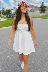 White Babydoll Mini Dress