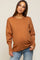 Camel Rib Knit Exposed Seam Maternity Sweater