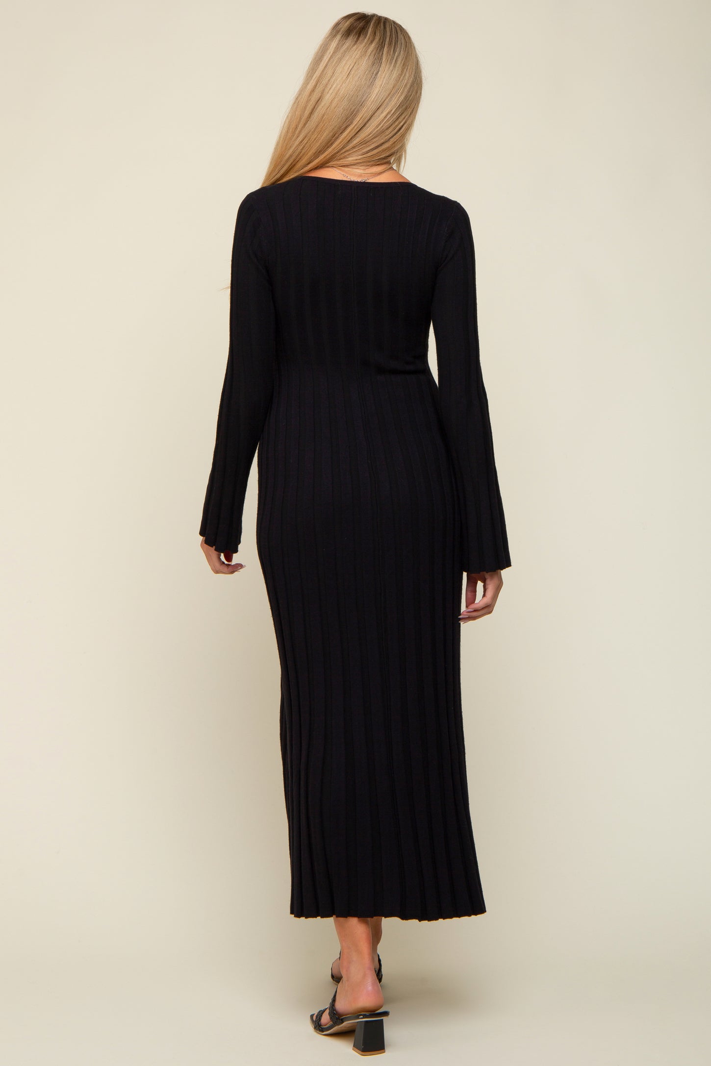 long black ribbed dress Self-Portrait