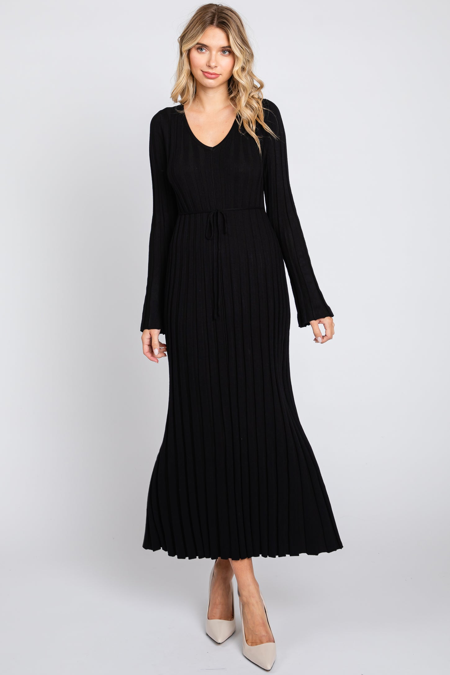 Black Ribbed Knit Maxi Dress Black Ribbed Knit Maxi Dress