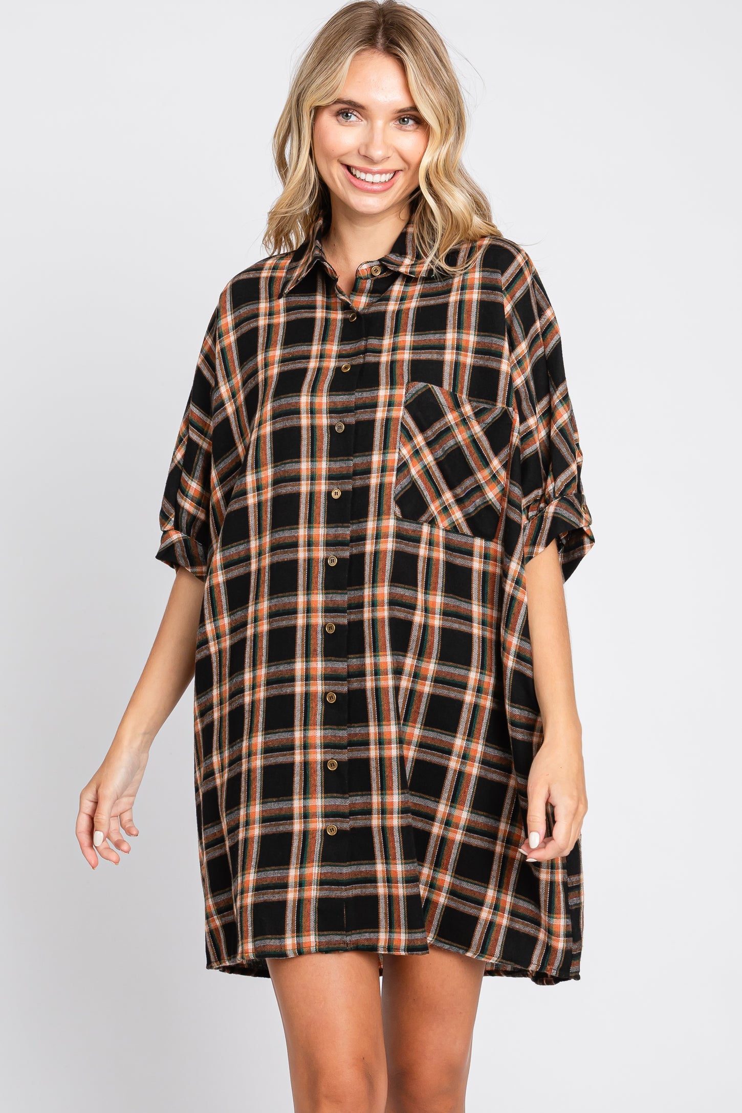 oversized checked shirt dress ASOS Design - Boxy Oversized Mini Shirt Dress - Women - Cotton/Polyester - 4 US