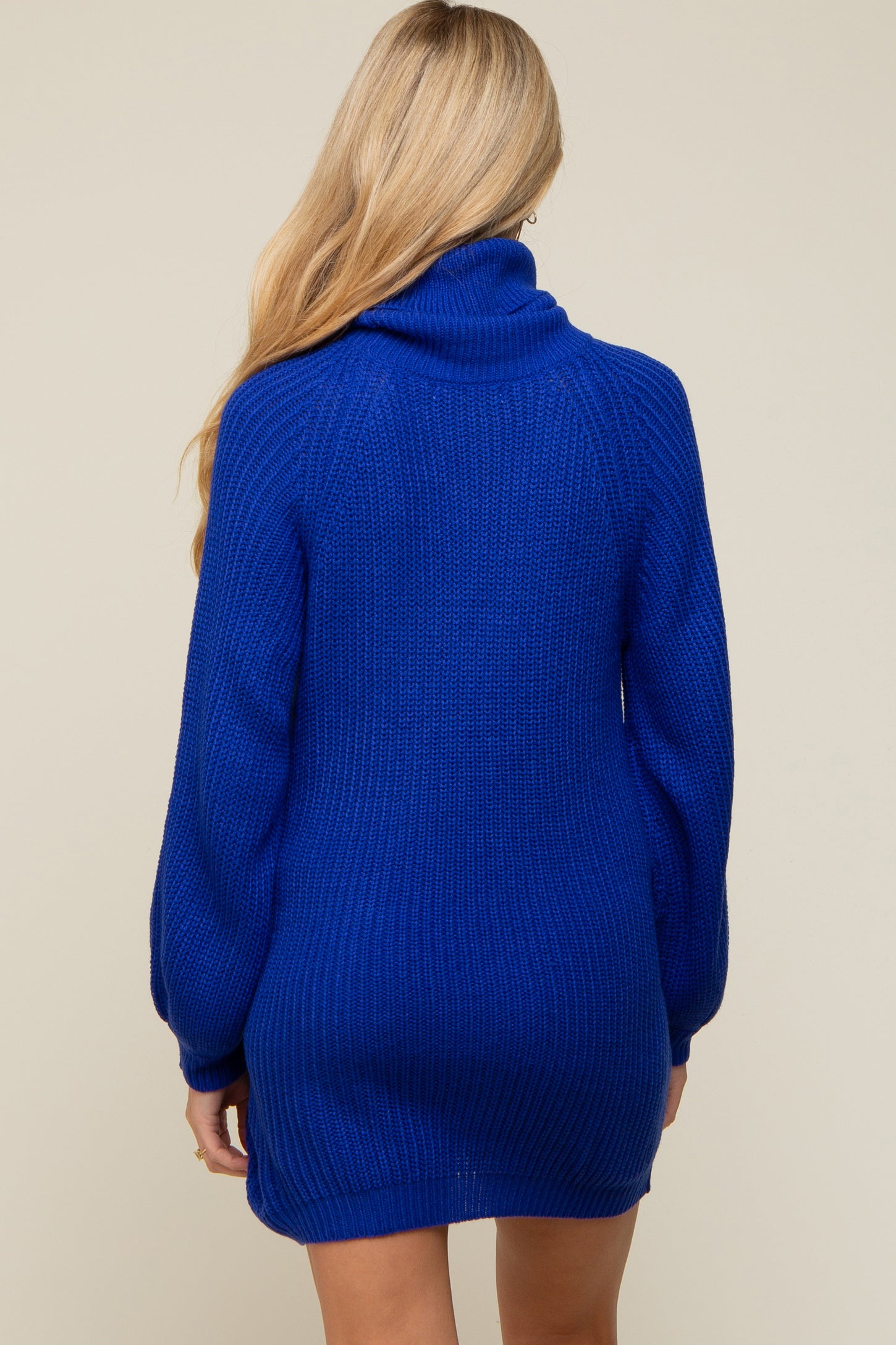 royal blue sweater dress long sleeves New Old Stock Retro Regina