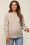 Beige Knit Pullover Sweater