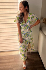 Cream Floral Printed Midi Dress