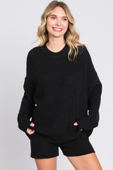 Black Sweater and ShortSet