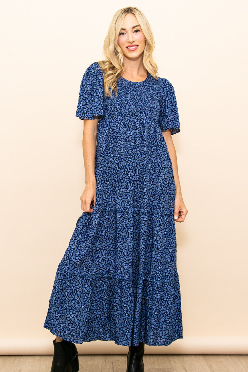 princess polly baby blue dress Derwent - Blue Calf Hatch Effect