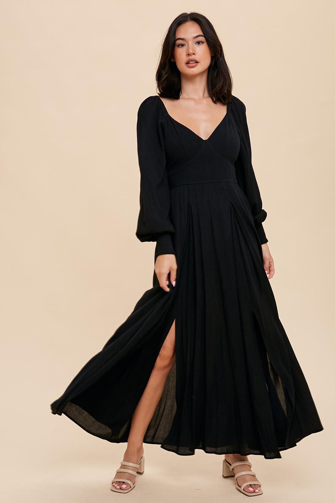 green emerald velvet dress Widow Lace Mega Flare Sleeve Maxi Dress
