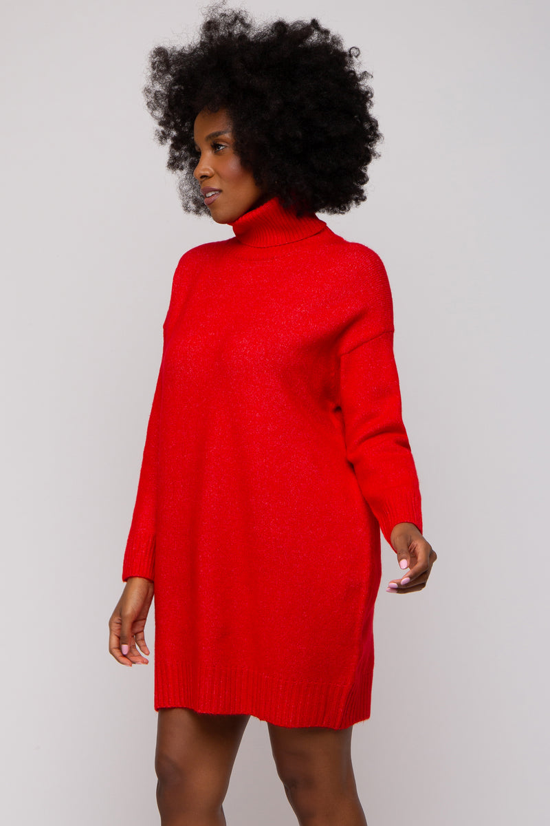 walmart holiday sweater dress Red Slouchy Red Sweater Sweater Dress Glamorous Roll Neck Slouchy Sweater Dress Top_ten_plan