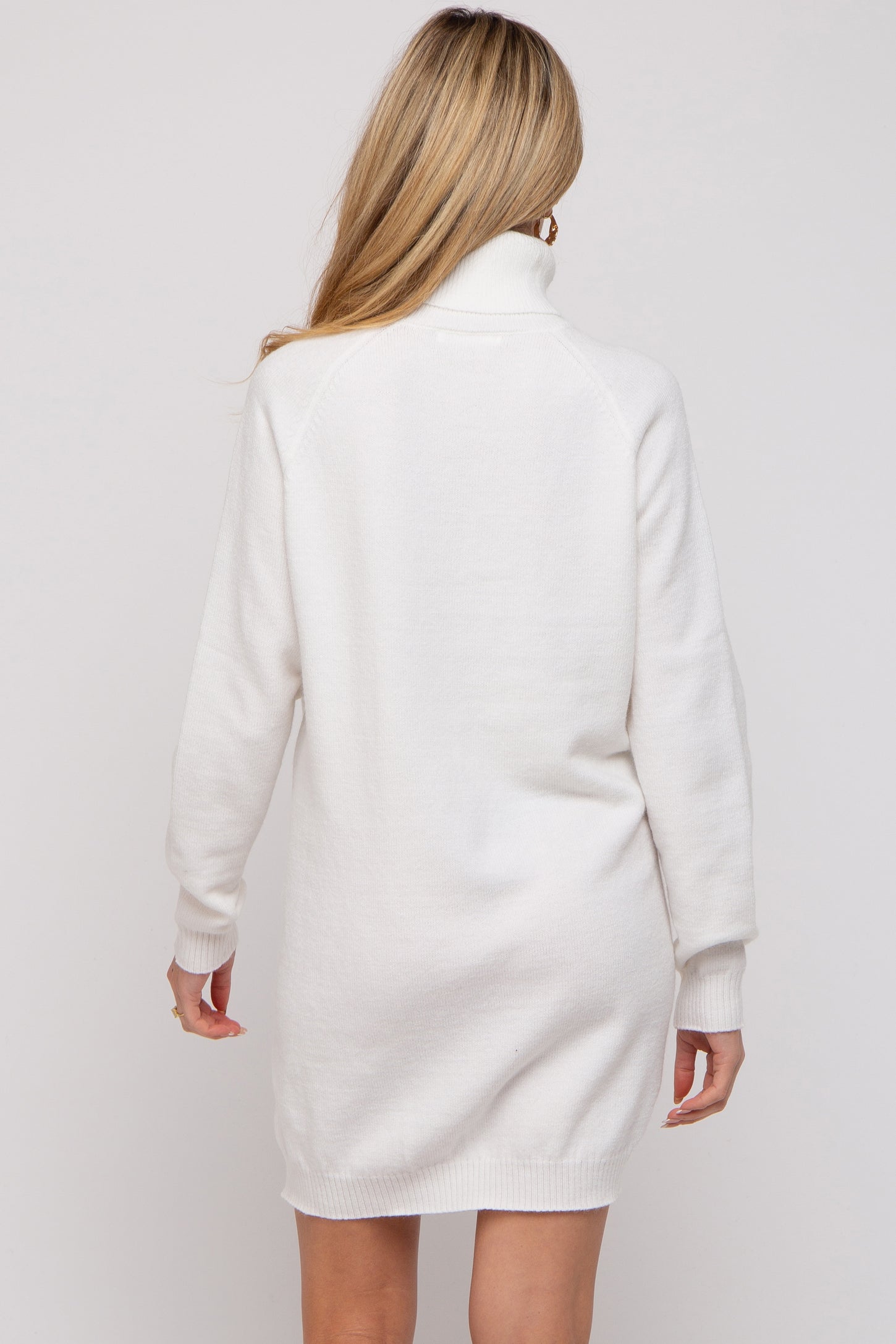 Cream Knit Long Sleeve Turtleneck Maternity Sweater Dress PinkBlush Cream Knit Long Sleeve Turtleneck Maternity Sweater Dress PinkBlush