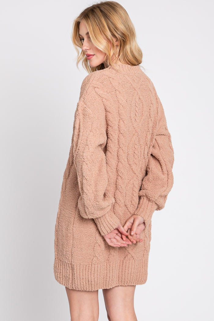Camel Soft Knit Sweater Dress