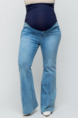 Blue Bootcut Maternity Plus Jeans