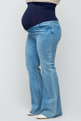 Blue Bootcut Maternity Plus Jeans