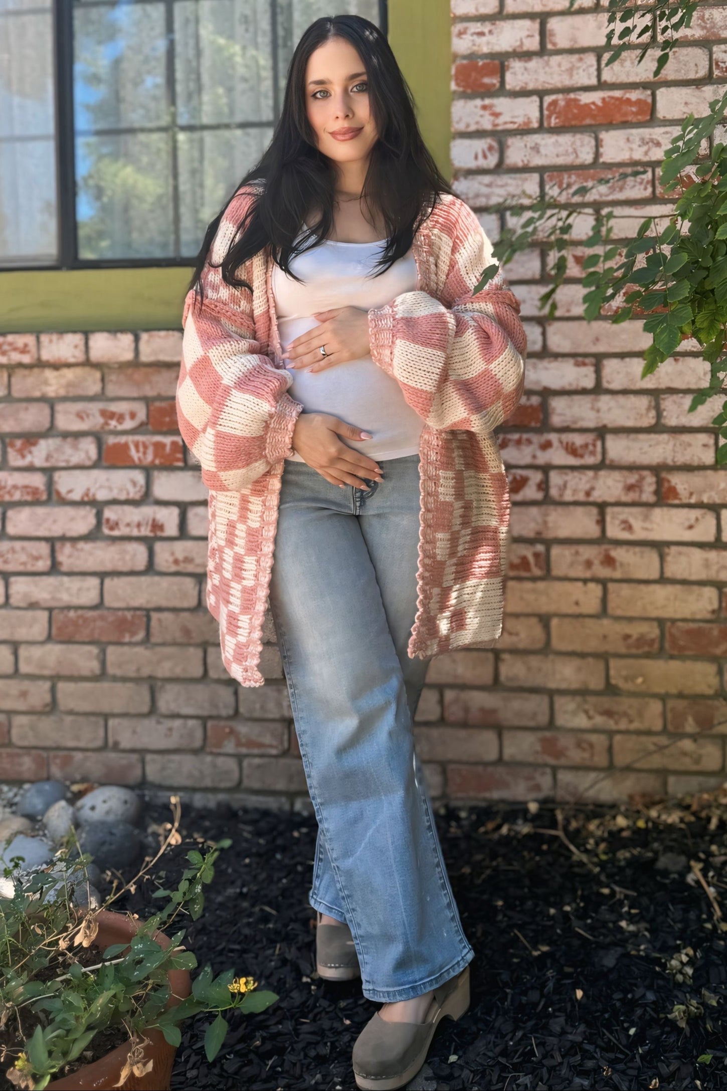 Light Blue Distressed Maternity Wide Leg Ankle Crop Jeans