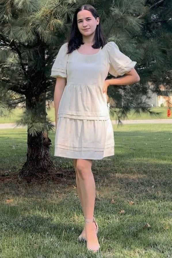 Cream Textured Micro Corduroy Midi Dress – PinkBlush