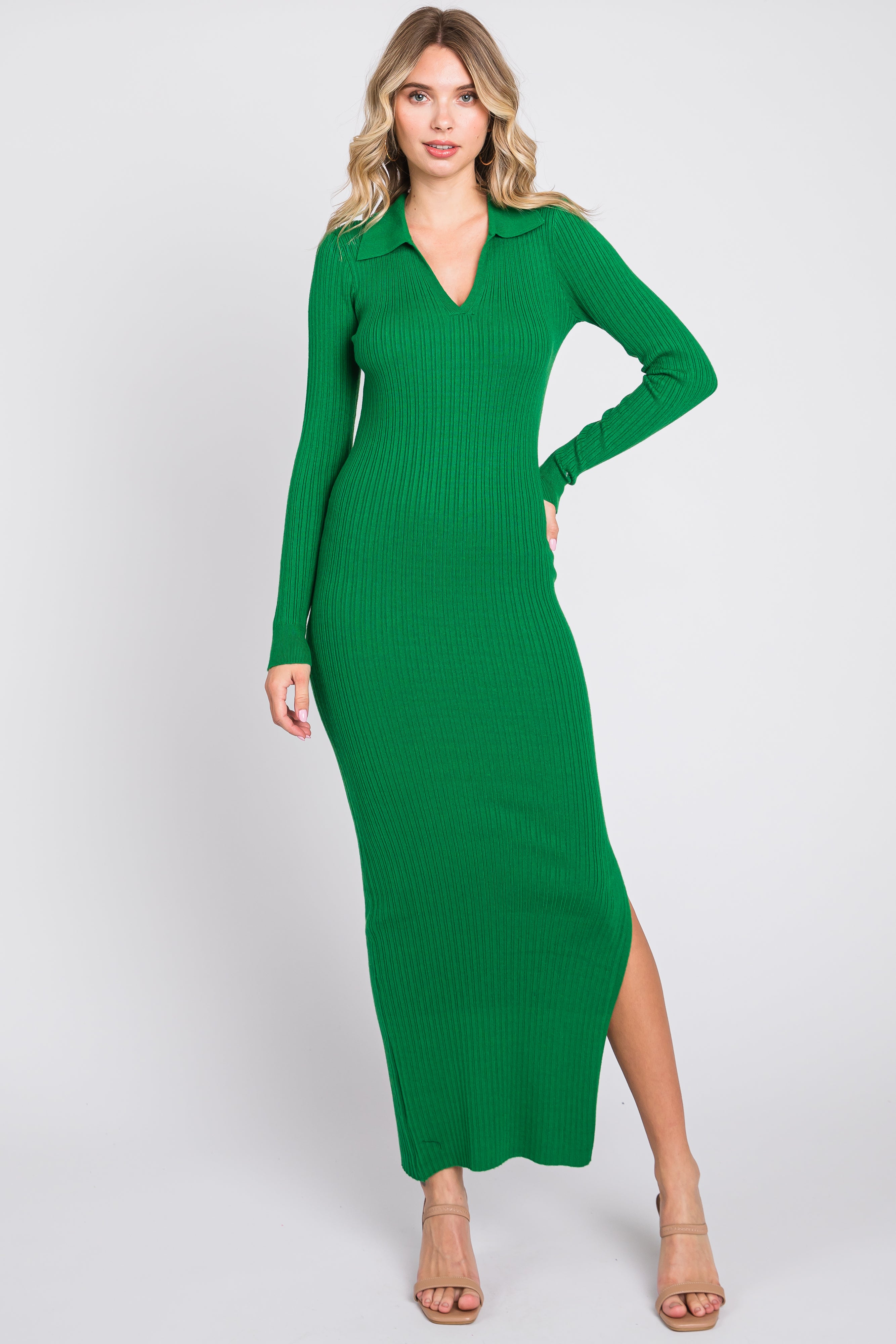 green emerald velvet dress Amazon.com: Women's Long Sleeve Sweater Dress Slim Fit Collared V Neck  Ribbed Knit Pencil Bodycon Mini Dress Green : Clothing, Shoes & Jewelry