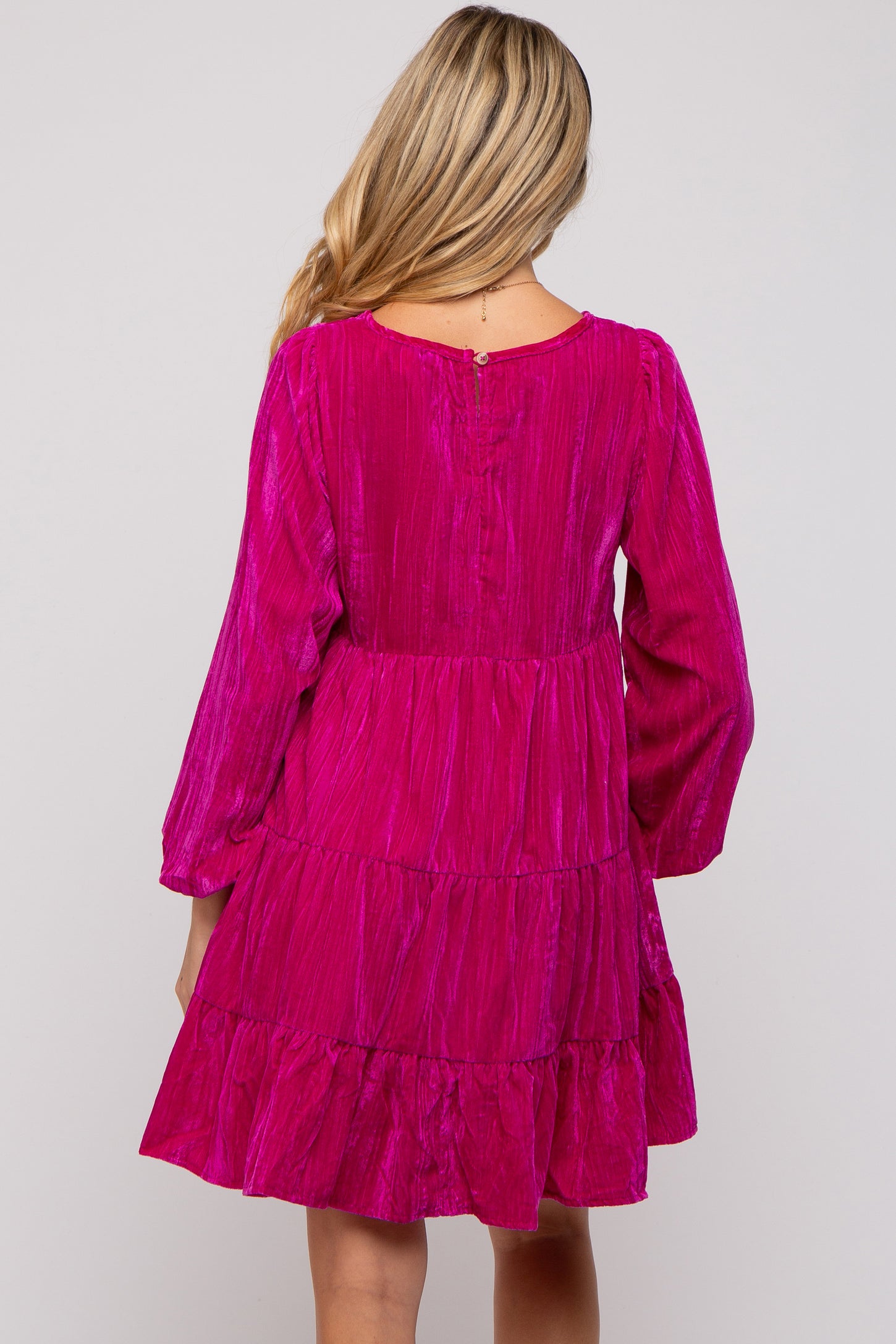 pink velvet maternity dress Pink Off Shoulder Velvet Maternity Dress