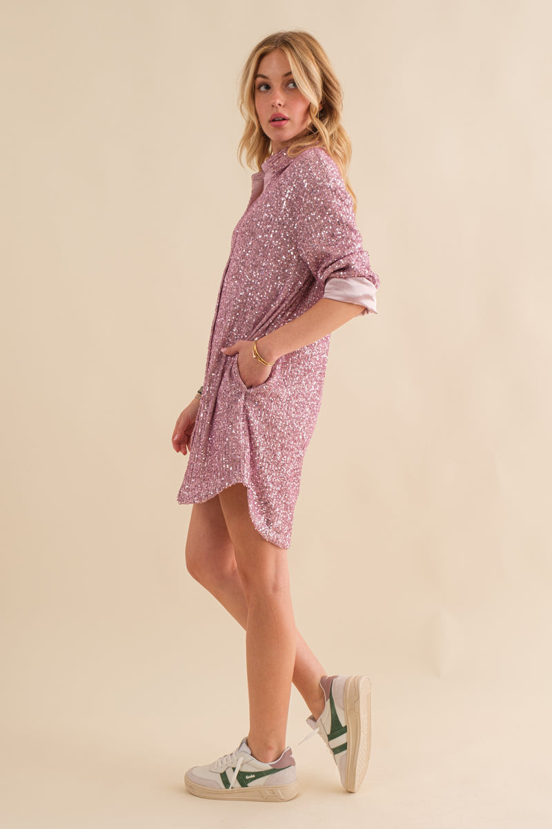 Pink Button-Down Dress Pink Button-Down Dress