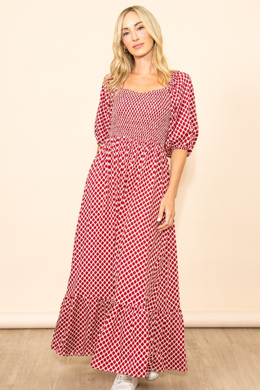 Red Sweetheart Neck Extra Wide Flowy Maxi Dress PinkBlush Red Sweetheart Neck Extra Wide Flowy Maxi Dress PinkBlush