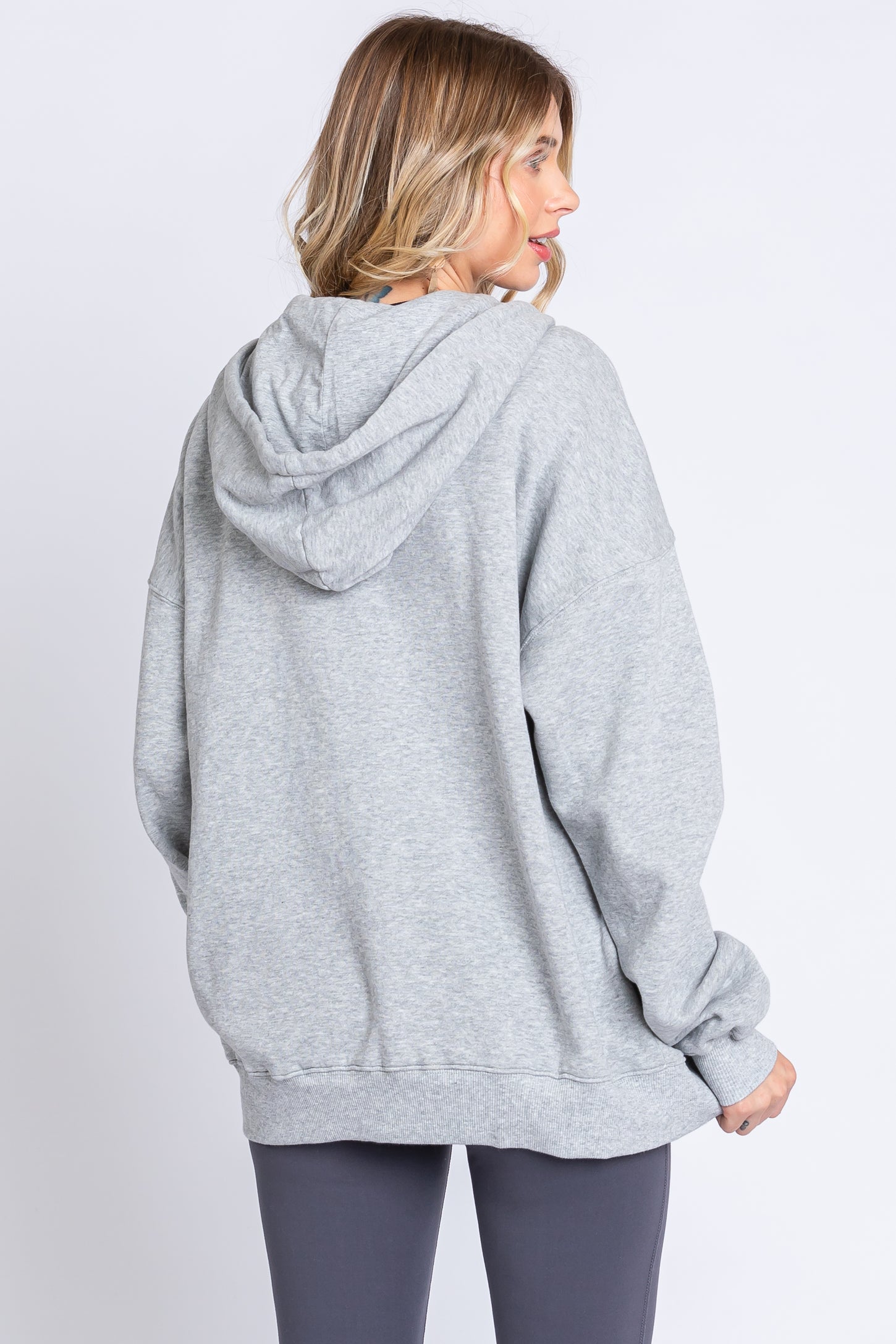 Heather Grey Hooded Jacket