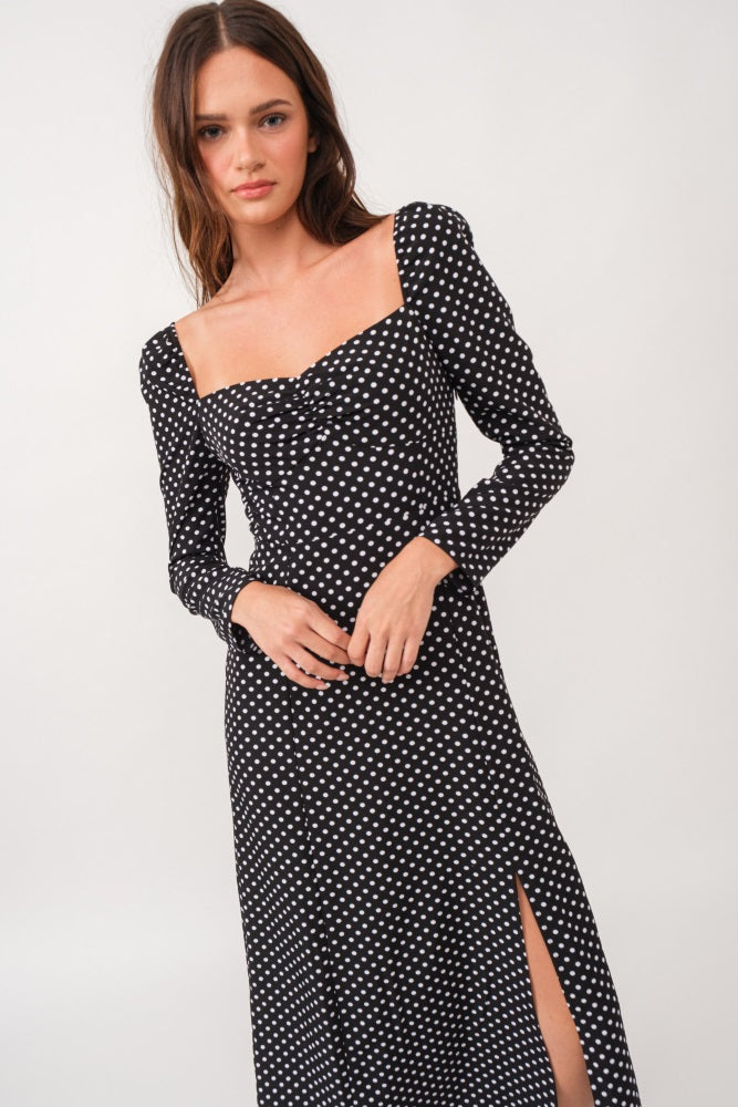 Black Sweetheart Long Sleeve Midi Dress PinkBlush Black Sweetheart Long Sleeve Midi Dress PinkBlush