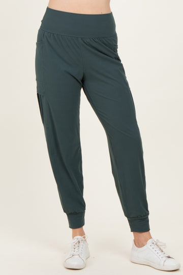 Forest Green Cargo Pocket Jogger Pants